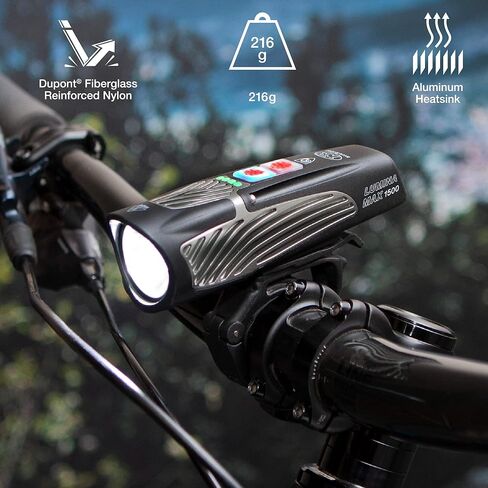 NiteRider Lumina Max 2000 Lumen المصباح الأمامي القابل لإعادة الشحن MTB Road Commuter Bike Light Front LED Light سهل التركيب لسلامة ركوب الدراجات in Kuwait