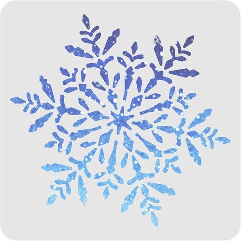 FINGERINSPIRE Snowflake Stencil Decoration Template 11.8x11.8 inch Plastic Christmas Decoration Snowflakes Painting Template Square Reusable Stencils for Create DIY Snowflake Crafts and Decor in Saudi Arabia