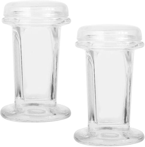 MAGICLULU 2pcs High White Glass Staining Jar Round Glass Staining Tanks for Laboratory and Home Use 5-Slide Capacity Suitable for Microscope Slides and Specimens in Saudi Arabia