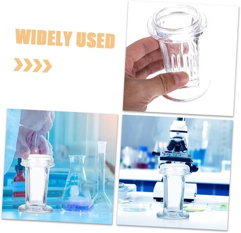 MAGICLULU 2pcs High White Glass Staining Jar Round Glass Staining Tanks for Laboratory and Home Use 5-Slide Capacity Suitable for Microscope Slides and Specimens in Saudi Arabia