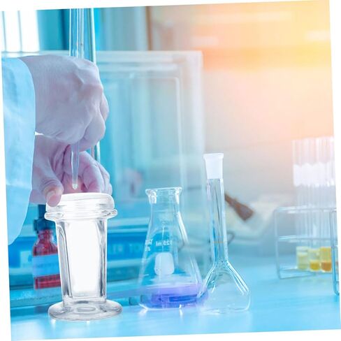 MAGICLULU 2pcs High White Glass Staining Jar Round Glass Staining Tanks for Laboratory and Home Use 5-Slide Capacity Suitable for Microscope Slides and Specimens in Saudi Arabia