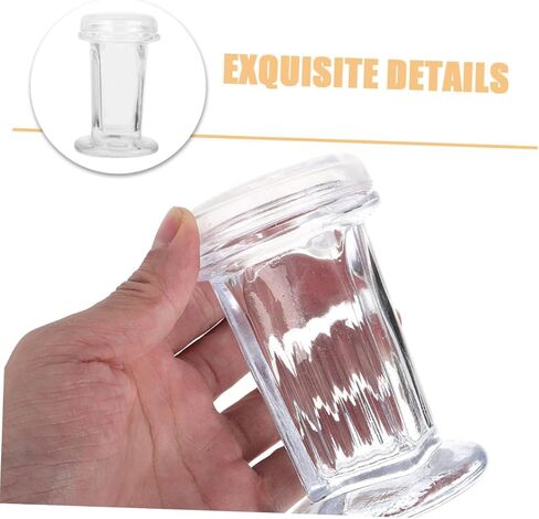 MAGICLULU 2pcs High White Glass Staining Jar Round Glass Staining Tanks for Laboratory and Home Use 5-Slide Capacity Suitable for Microscope Slides and Specimens in Saudi Arabia