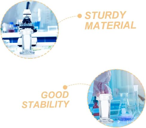 MAGICLULU 2pcs High White Glass Staining Jar Round Glass Staining Tanks for Laboratory and Home Use 5-Slide Capacity Suitable for Microscope Slides and Specimens in Saudi Arabia