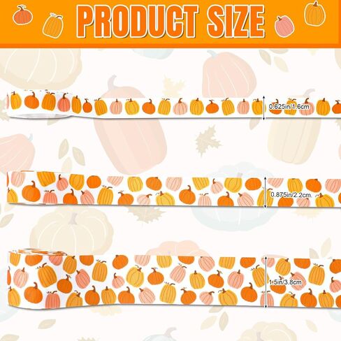 3 Rolls Fall Ribbons 15 Yards Pink Orange Pumpkin Grosgrain Ribbon Pumpkin Fabric Craft Ribbon for Autumn Thanksgiving Wrapping DIY Crafts in Saudi Arabia