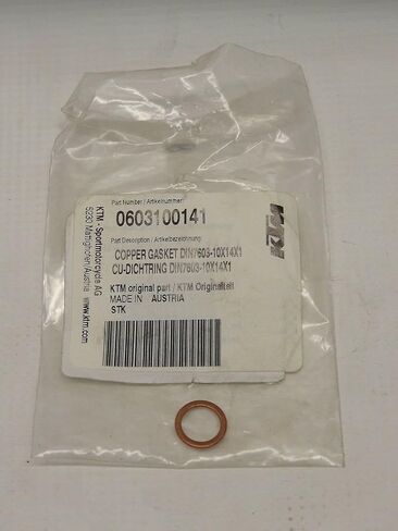 KTM Sealing Ring DIN 7603 (2001-2019) (Qty-4 Pack) (10x14x1) 0603100141 in Saudi Arabia