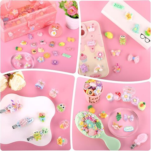 Zefy 120pcs سحر الوحل لطيف ، لا تكرار سحر راتنجات الهلام ، مجموعة سحر ، Kawaii سحر الجزء الأكبر من القضية غير المرغوب in Kuwait