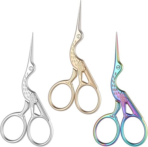 3pcs مقصات تطريز صغيرة الحرف اليدوية مقص مطور مدبب طرف الطرف اللسان مقص مقص مقص فولاذ مقصور صغير لخياطة الكروشيه DIY الأداة الورقية عمل الإبرة in Saudi Arabia