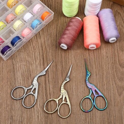 3pcs مقصات تطريز صغيرة الحرف اليدوية مقص مطور مدبب طرف الطرف اللسان مقص مقص مقص فولاذ مقصور صغير لخياطة الكروشيه DIY الأداة الورقية عمل الإبرة in Saudi Arabia
