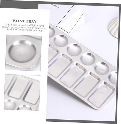 2pcs Paint Palette Trays Bulk Student Drawing Trays Mix Separate Colors Lightweight for Painting in Saudi Arabia