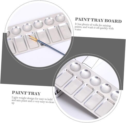 2pcs Paint Palette Trays Bulk Student Drawing Trays Mix Separate Colors Lightweight for Painting in Saudi Arabia