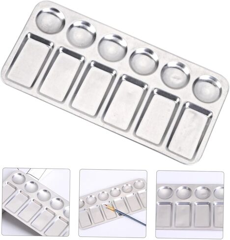 2pcs Paint Palette Trays Bulk Student Drawing Trays Mix Separate Colors Lightweight for Painting in Saudi Arabia