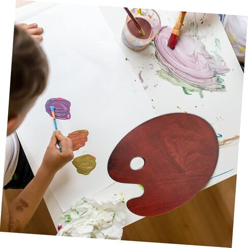 LIFKOME Wooden Oil Painting Palette Watercolor Mixing Tray Art Paint Accessory Retro Style Easy Clean in Saudi Arabia