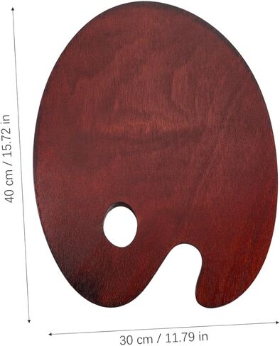 LIFKOME Wooden Oil Painting Palette Watercolor Mixing Tray Art Paint Accessory Retro Style Easy Clean in Saudi Arabia