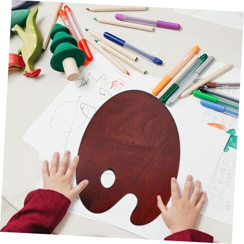 LIFKOME Wooden Oil Painting Palette Watercolor Mixing Tray Art Paint Accessory Retro Style Easy Clean in Saudi Arabia