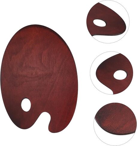 LIFKOME Wooden Oil Painting Palette Watercolor Mixing Tray Art Paint Accessory Retro Style Easy Clean in Saudi Arabia