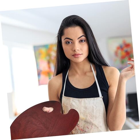 LIFKOME Wooden Oil Painting Palette Watercolor Mixing Tray Art Paint Accessory Retro Style Easy Clean in Saudi Arabia