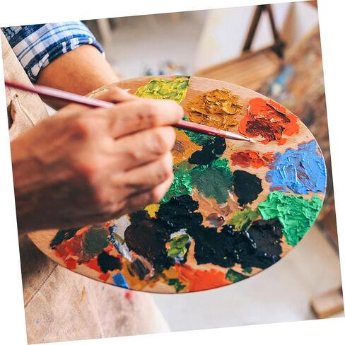 LIFKOME Wooden Oil Painting Palette Watercolor Mixing Tray Art Paint Accessory Retro Style Easy Clean in Saudi Arabia