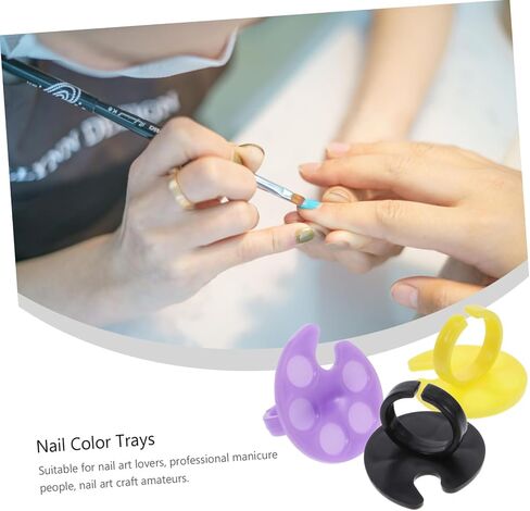 10pcs Mini Manicure Mixing Pallet for Nail Art Color Mixing Plate for Nail Polish Makeup for Salon Personal Use in Saudi Arabia