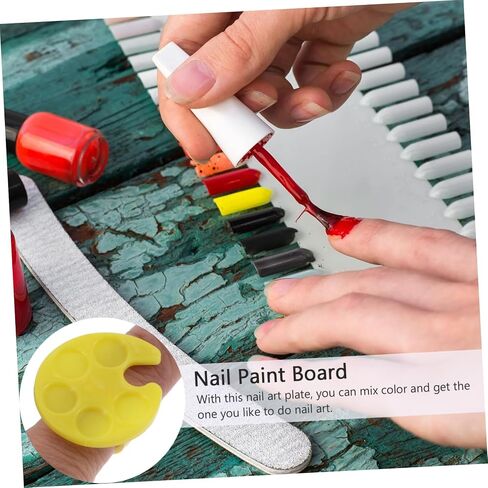 10pcs Mini Manicure Mixing Pallet for Nail Art Color Mixing Plate for Nail Polish Makeup for Salon Personal Use in Saudi Arabia