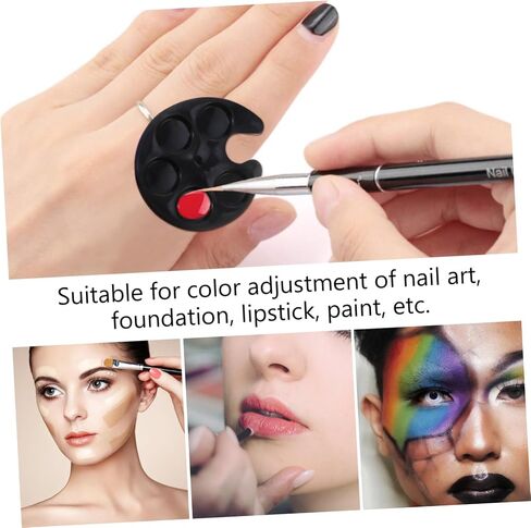 10pcs Mini Manicure Mixing Pallet for Nail Art Color Mixing Plate for Nail Polish Makeup for Salon Personal Use in Saudi Arabia