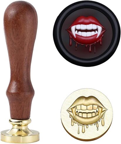 Brass Skull Wax Seal Stamp, Sharp Fang Skull, Halloween Series in Kuwait