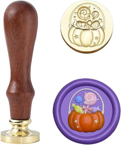 Brass Skull Wax Seal Stamp, Sharp Fang Skull, Halloween Series in Kuwait