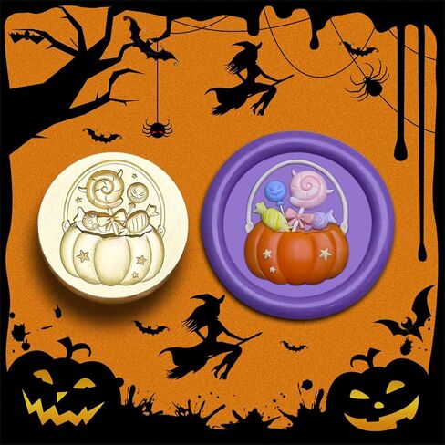 Brass Skull Wax Seal Stamp, Sharp Fang Skull, Halloween Series in Kuwait