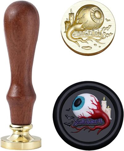 Brass Skull Wax Seal Stamp, Sharp Fang Skull, Halloween Series in Kuwait