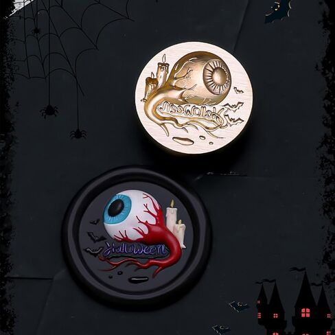Brass Skull Wax Seal Stamp, Sharp Fang Skull, Halloween Series in Kuwait