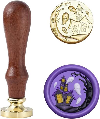 Brass Skull Wax Seal Stamp, Sharp Fang Skull, Halloween Series in Kuwait