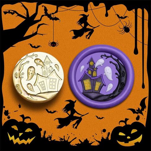 Brass Skull Wax Seal Stamp, Sharp Fang Skull, Halloween Series in Kuwait