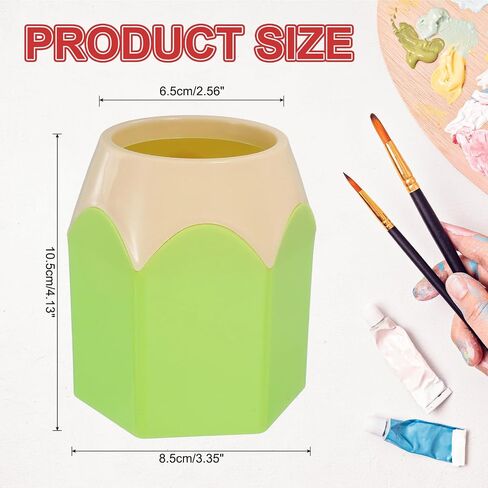 uxcell Pencil Shaped Pen Holders, Crayon Storage Organizer for Desk Cute Cup Makeup Brush Container Pencil Pot for Home Office Decoration(Nordic Yellow) in Saudi Arabia