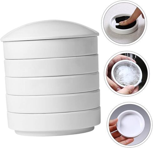 Five-Layer Ceramic Ink Dish Lid Color Mixing Tray for Artists Sturdy Porcelain Palette for Watercolor and Gouache Painting in Saudi Arabia