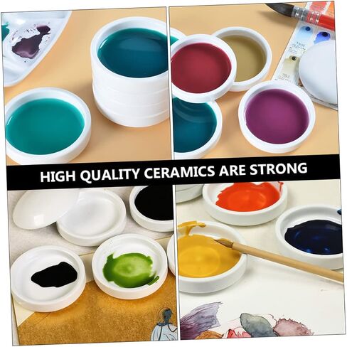 Five-Layer Ceramic Ink Dish Lid Color Mixing Tray for Artists Sturdy Porcelain Palette for Watercolor and Gouache Painting in Saudi Arabia
