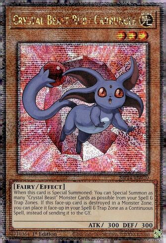 Crystal Beast Ruby Carbuncle - MP24-EN020 - Quarter Century Secret Rare - 1st Edition in Saudi Arabia