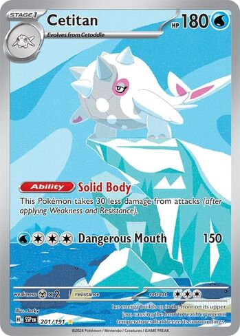 Pokemon - Cetitan 201/191 - Surging Sparks - Illustration Rare Foil Card in Saudi Arabia