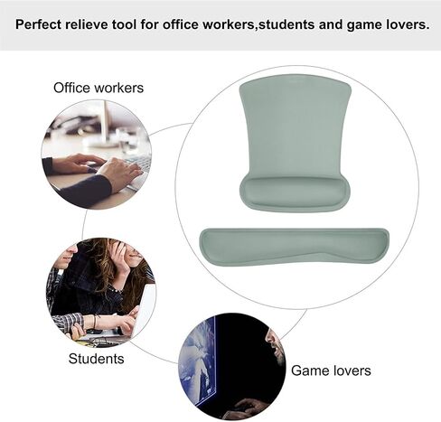MOSISO Compatible with MacBook Air 13 inch Case 2022 2021 2020 2019 2018 Release A2337 M1 A2179 A1932, Wrist Rest Support for Mouse Pad & Keyboard Set&Hard Shell& Keyboard Cover Skin, Antique Green in Saudi Arabia