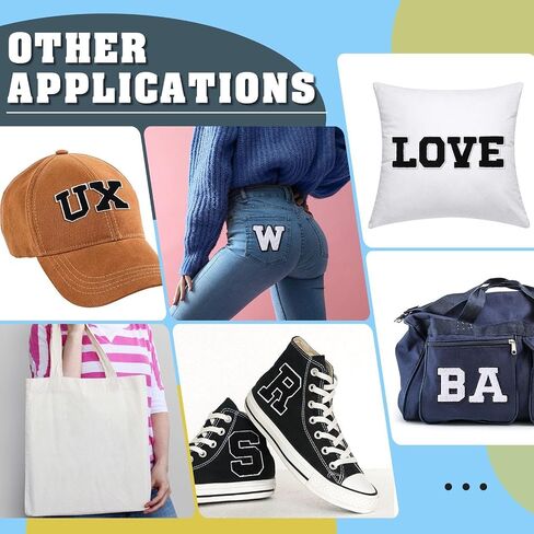 Jutom 156 Pieces Chenille Letter Patches Iron on Bulk Large 3.2 h x 2.4 w College Letters Patches Clothing Embroidered Trimmed Preppy Alphabet for Letterman Jackets Jeans (Black White Combination) in Saudi Arabia