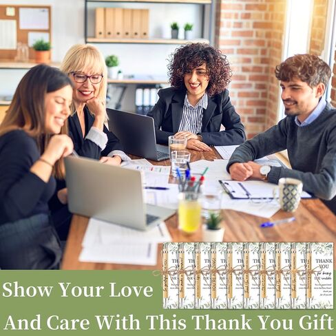 Employee Appreciation Gifts Pens - 20 Sets Thank You Gifts Wood Bamboo Pen with Inspirational Bookmark Cards Organza Bag Retractable Ballpoint Pens for Coworker Team Office Teacher Staff Gift in Saudi Arabia