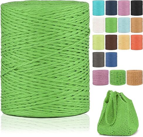 رافيا خيوط لارشيت رافيا شريط للاختراق 2 مم × 328 ياردة raffiastring شريط الشريط الغزل حبل Rafiagrass ل DIY Sun Hat Beach Bag Bag Crachet in Kuwait
