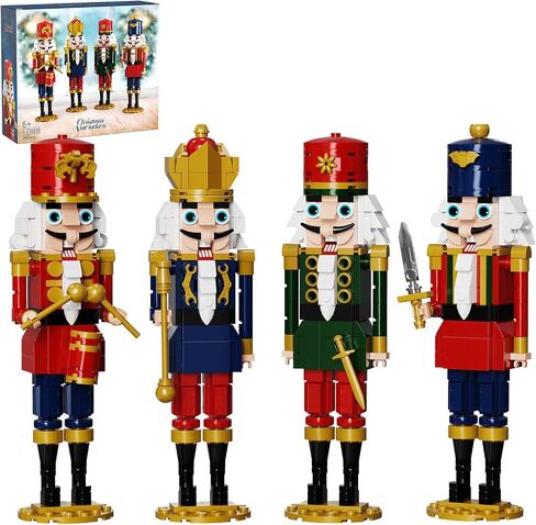 Christmas Nutcracker Building Kits, Xmas Nutcracker King and Soldier Sets, Contains Kings, Drummers, Guards, Swordsmen, Compatible for Lego, Collectible Model (943 PCS) in Saudi Arabia