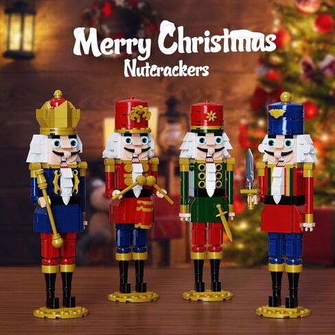 Christmas Nutcracker Building Kits, Xmas Nutcracker King and Soldier Sets, Contains Kings, Drummers, Guards, Swordsmen, Compatible for Lego, Collectible Model (943 PCS) in Saudi Arabia