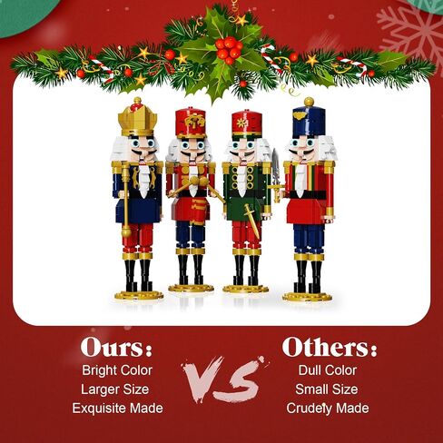 Christmas Nutcracker Building Kits, Xmas Nutcracker King and Soldier Sets, Contains Kings, Drummers, Guards, Swordsmen, Compatible for Lego, Collectible Model (943 PCS) in Saudi Arabia