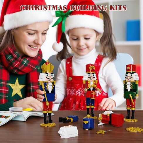 Christmas Nutcracker Building Kits, Xmas Nutcracker King and Soldier Sets, Contains Kings, Drummers, Guards, Swordsmen, Compatible for Lego, Collectible Model (943 PCS) in Saudi Arabia