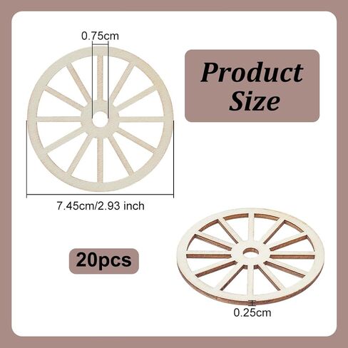Olycraft 16pcs عجلة خشب غير مكتملة 3.9 بوصة شرائح فارغة 2.5 مم قطار سميكة عجلة خشبية قطع خشبية شرائح فارغة غير مكتملة للطلاء الرسم الحرف الزخرفية الحزب in Saudi Arabia