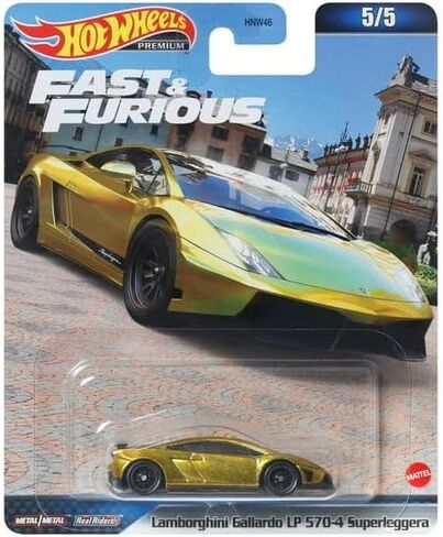 Hot Wheels 2023 Fast & Furious Premium 5 - Pack (HNW46‑956D) | Toyota Supra ، Land Rover Defender ، Chevy Nova SS ، BMW M5 & Lamborghini Gallardo | 1:64 حزمة مركبة أفلام مقطوعة in Saudi Arabia