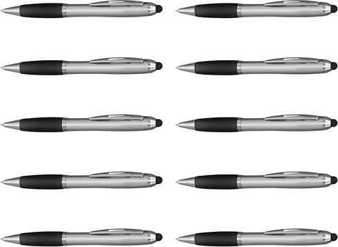 خصم Promos Custom Stylus Ballpoins مجموعة من 10 ، حزمة كبيرة مخصصة - الحبر الأسود ، رائع للمكتب ، المدرسة ، الأعمال ، العروض التجارية ، الأحداث - الأزرق in Kuwait