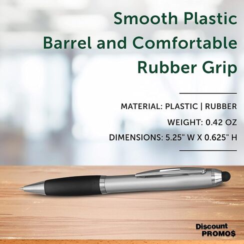 خصم Promos Custom Stylus Ballpoins مجموعة من 10 ، حزمة كبيرة مخصصة - الحبر الأسود ، رائع للمكتب ، المدرسة ، الأعمال ، العروض التجارية ، الأحداث - الأزرق in Kuwait