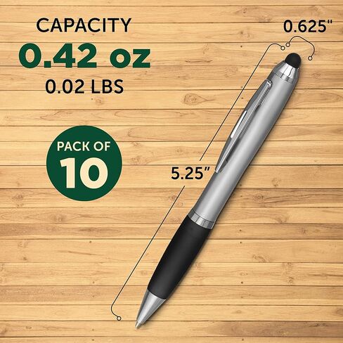 خصم Promos Custom Stylus Ballpoins مجموعة من 10 ، حزمة كبيرة مخصصة - الحبر الأسود ، رائع للمكتب ، المدرسة ، الأعمال ، العروض التجارية ، الأحداث - الأزرق in Kuwait