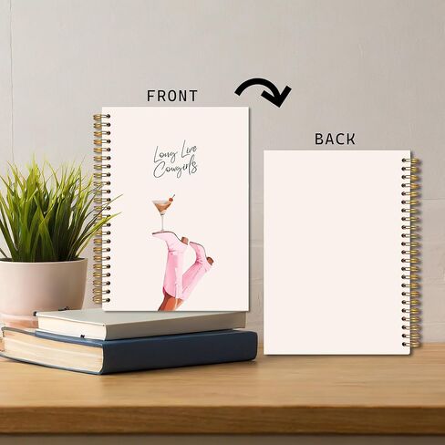 Mkijuhb Long Live Cowgirls Western Spiral Notebook 5.5x8.3 ، Martini Lovers Gifts Journal ، Southwestern Cowgirl Noteboor for Note Taking ، Western Comple Supplies in Kuwait